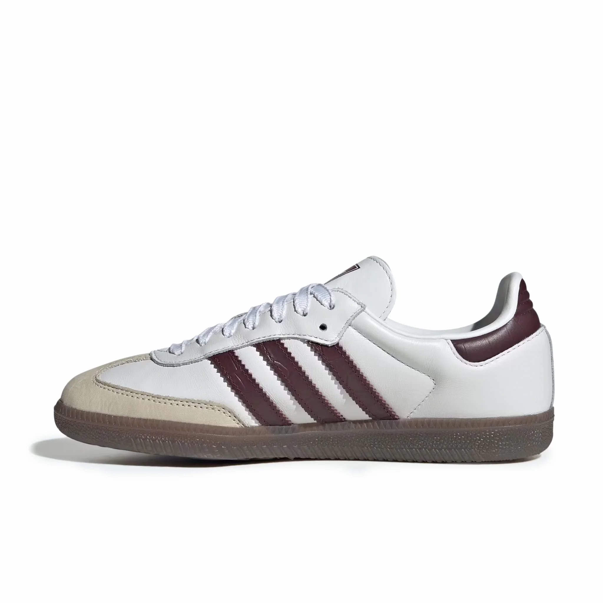 Adidas Women's Samba OG (Cloud White/Maroon/Gum) - Image 3