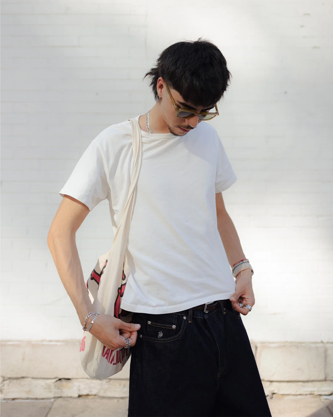 August "Basics" Cropped T-Shirt - 6.5oz 100% Cotton (Off White) - Image 4