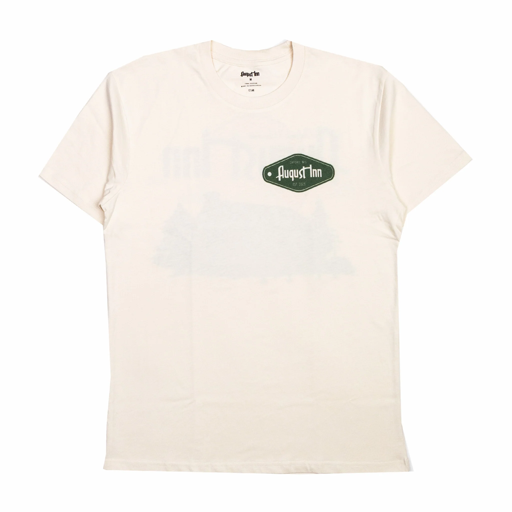 August Inn "Oxford" 5.3oz Midweight T-Shirt (Ecru) - Image 2