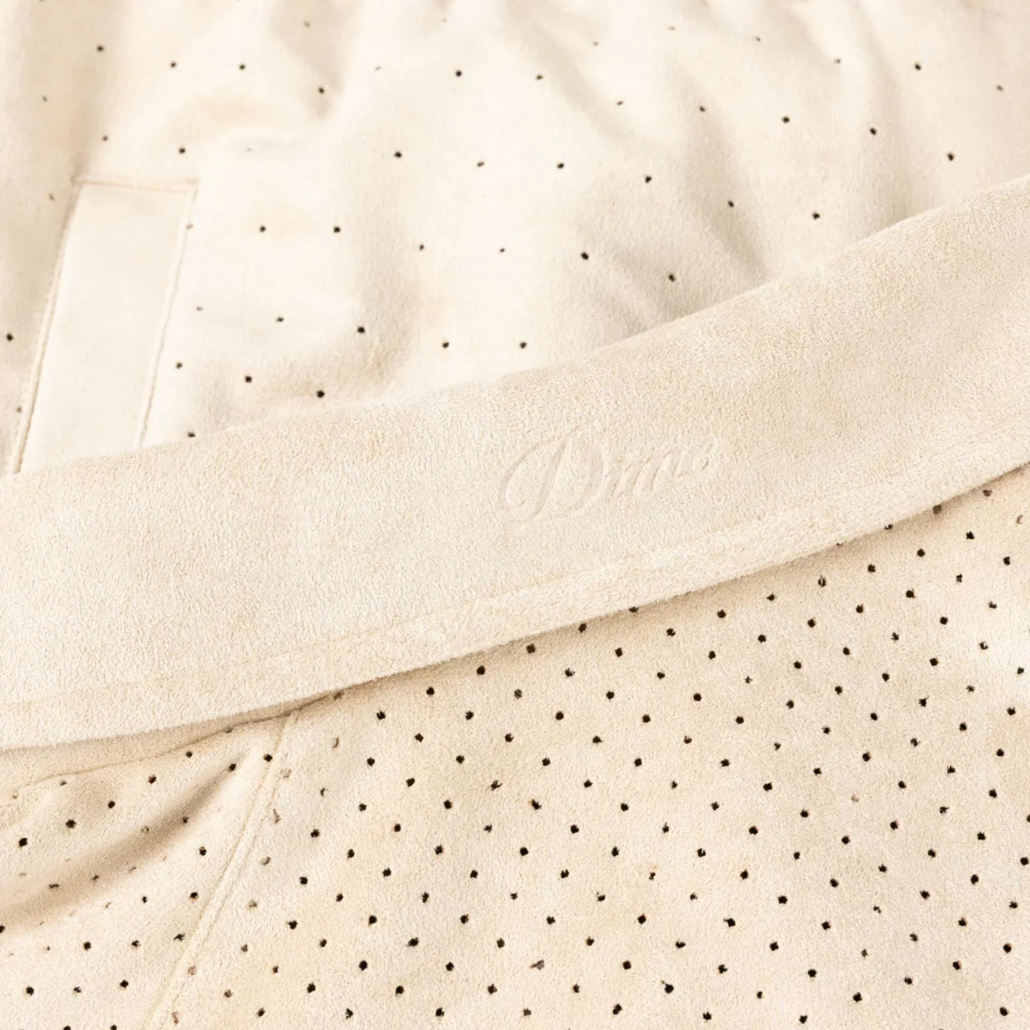 Dime Perforated Faux Suede Jacket (Tan) - Image 6