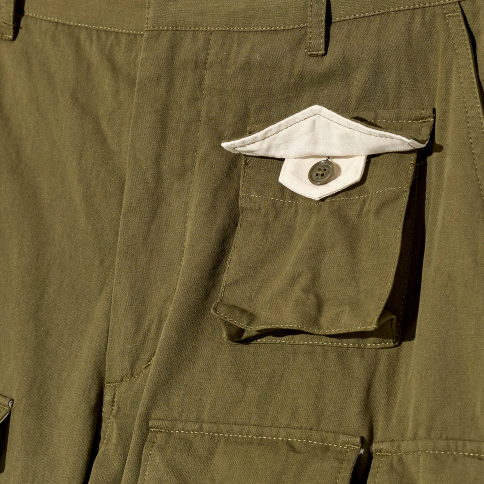 Engineered Garments FA Pant - Cotton Sanded Cloth (Olive) - Image 3