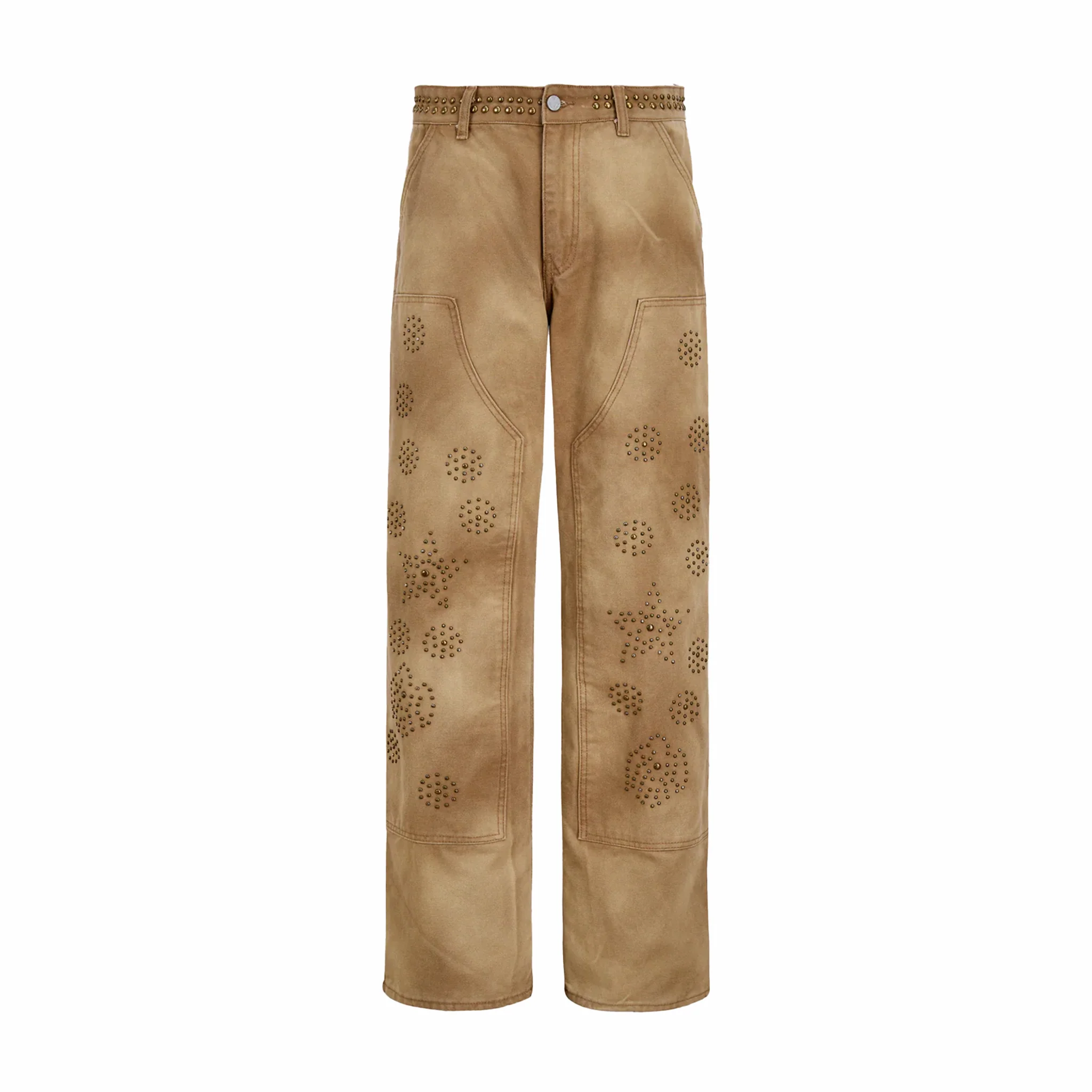 Found Canvas Studded Work Pants (Vintage Sand)