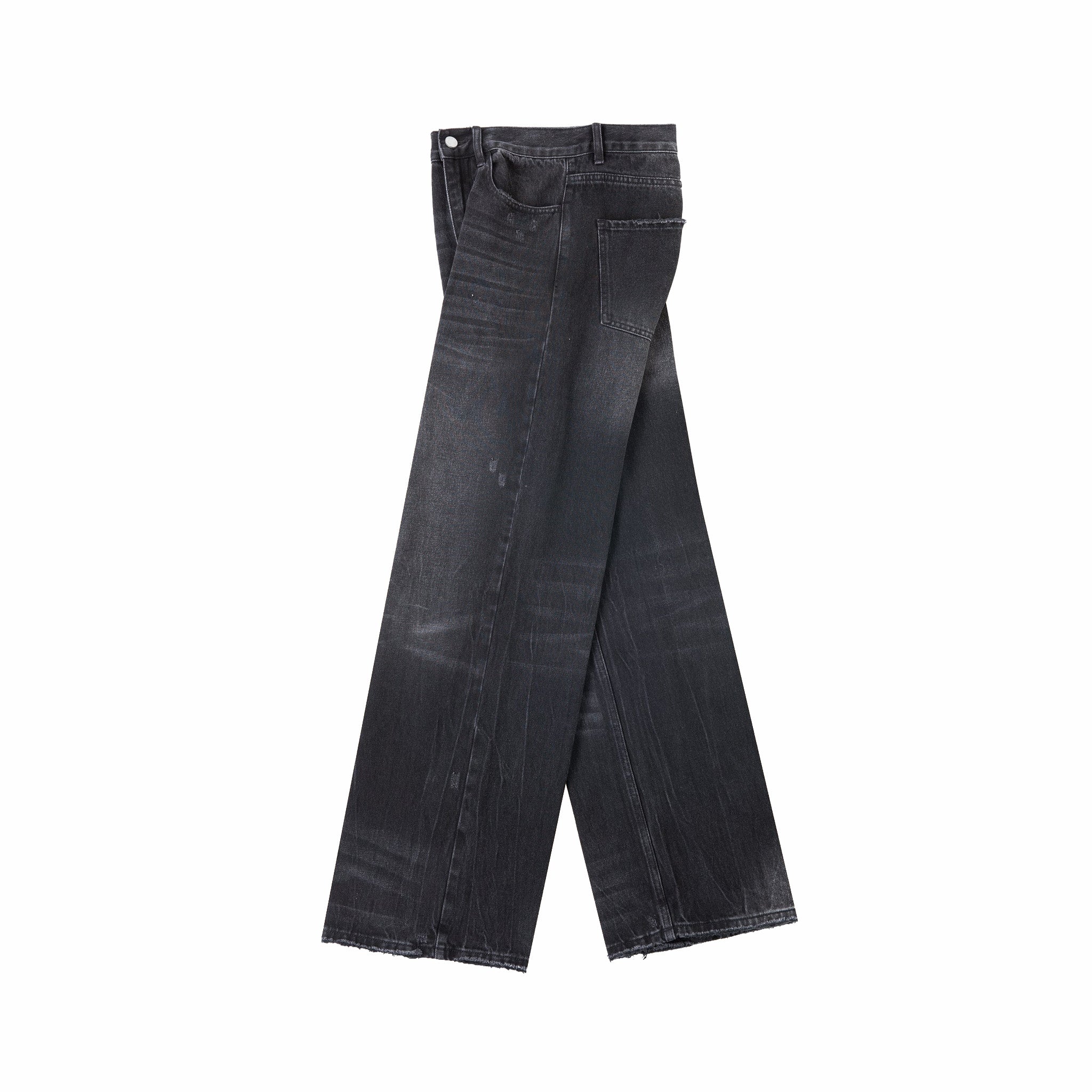 Found Lacy Baggy Jeans (Vintage Black) - Image 3