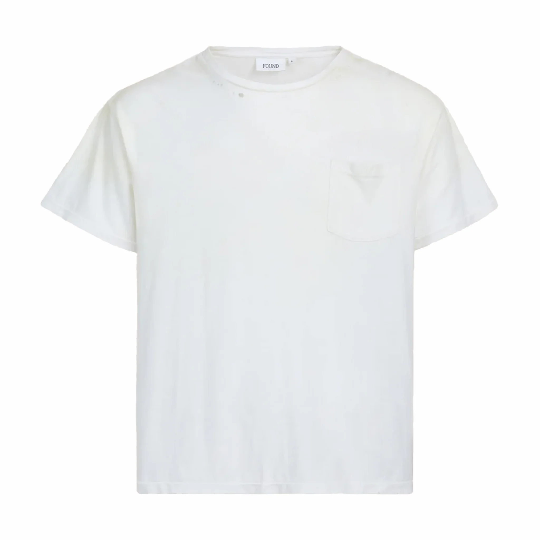Found Weathered Pocket Tee (Faded Off-White)