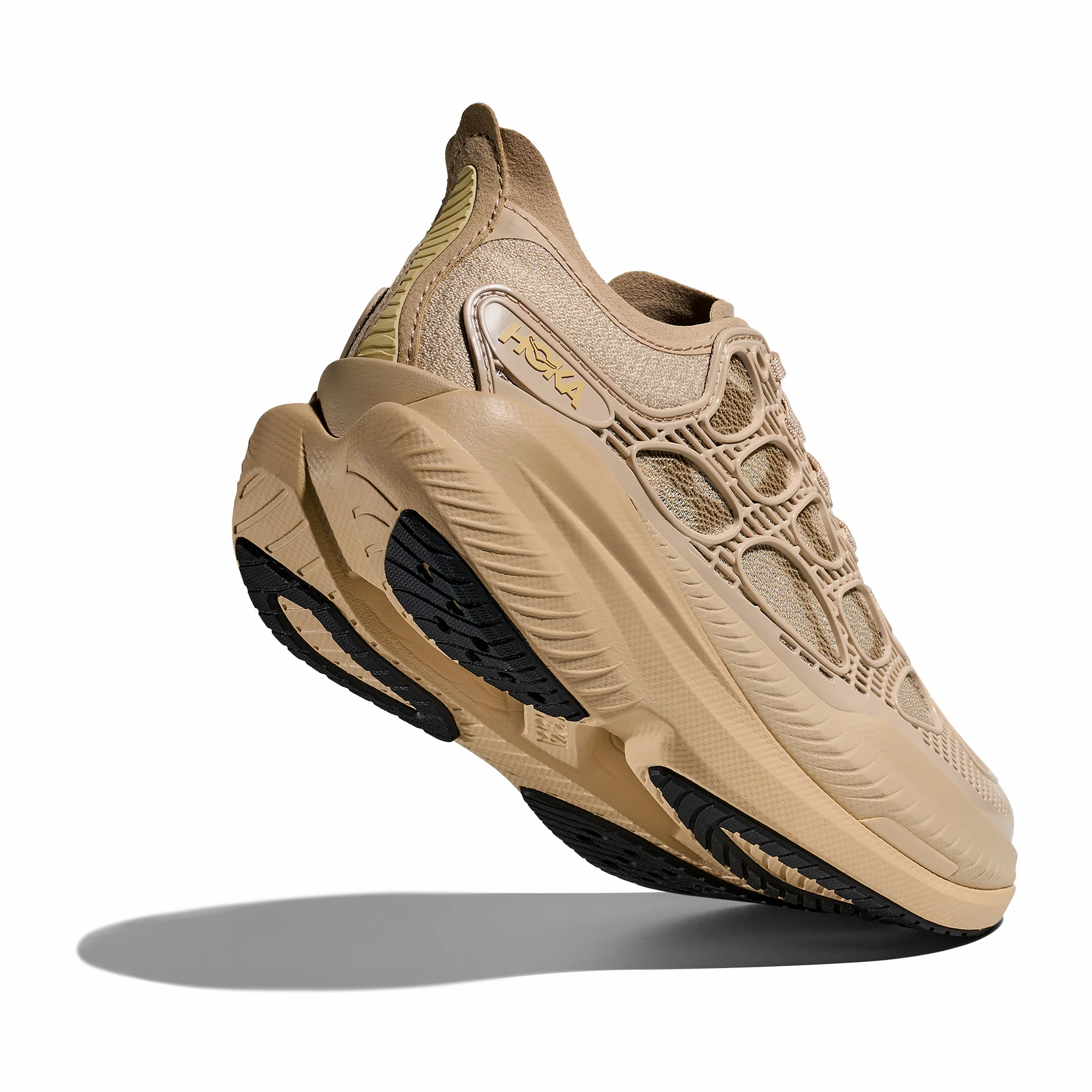 Hoka Men's Mach x Caged (Cream/Split Pea) - Image 2