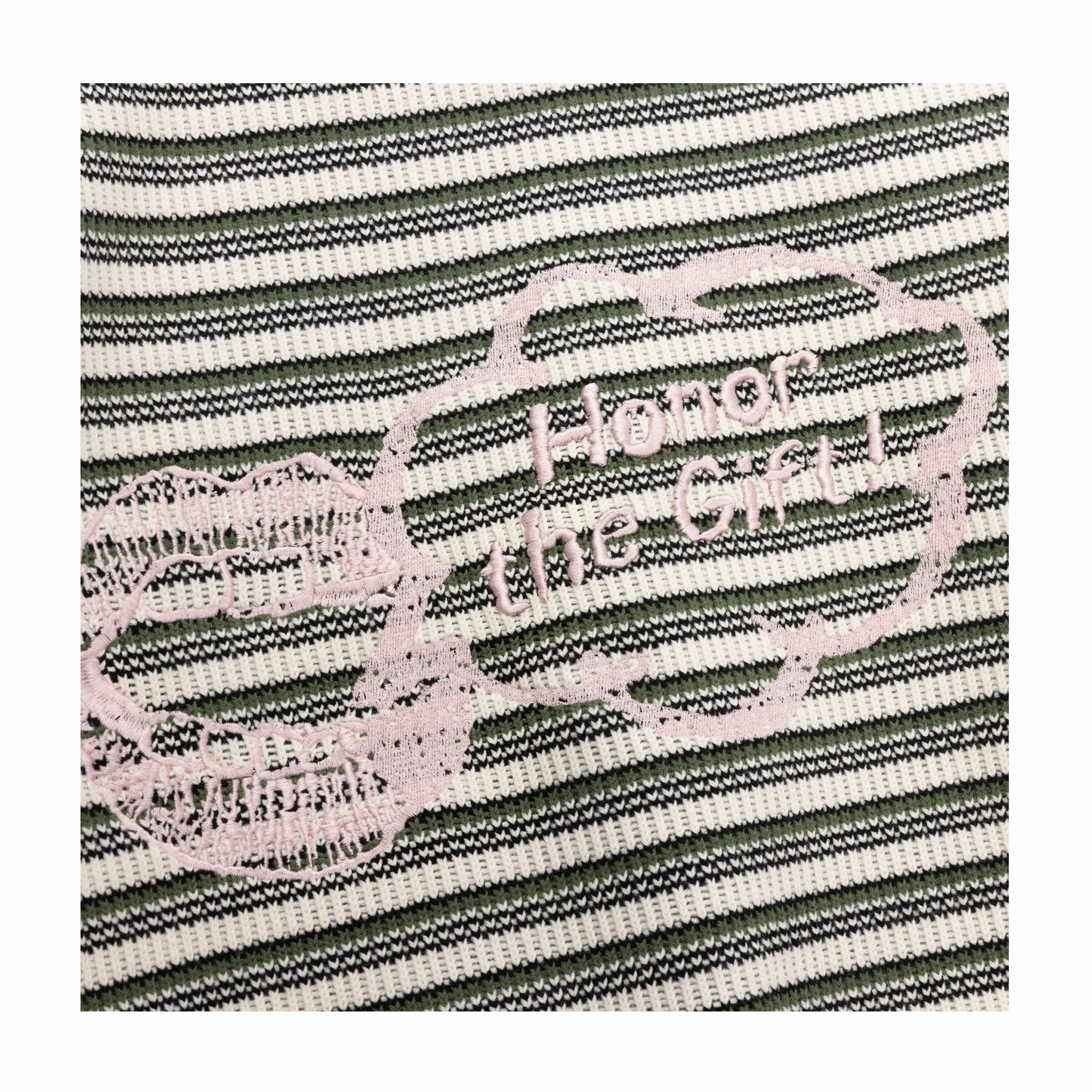Honor The Gift Speak Striped Crew (Olive) - Image 4