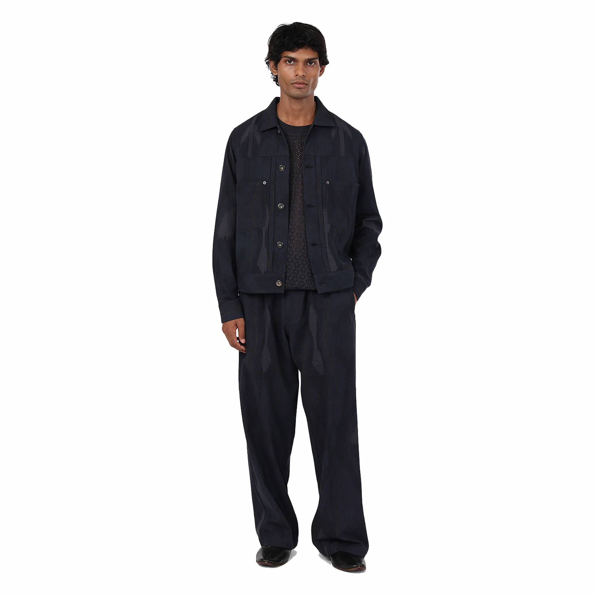 Kardo Kedar Ikat Trousers (Dark Navy) - Image 4