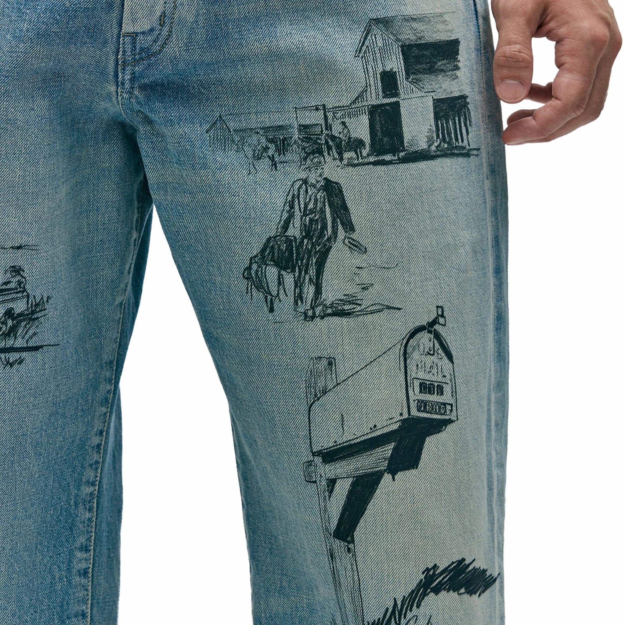 Neighborhood x OOTD . Washed DP Basic Denim Pants (Indigo) - Image 4