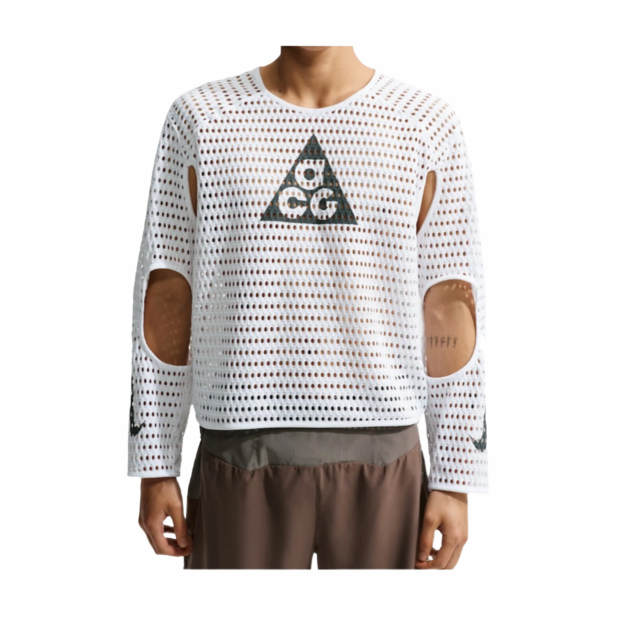 Nike Men's ACG Radical AirFlow NXT Dri-FIT Long-Sleeve Trail Running Top (White/Anthracite) - Image 3