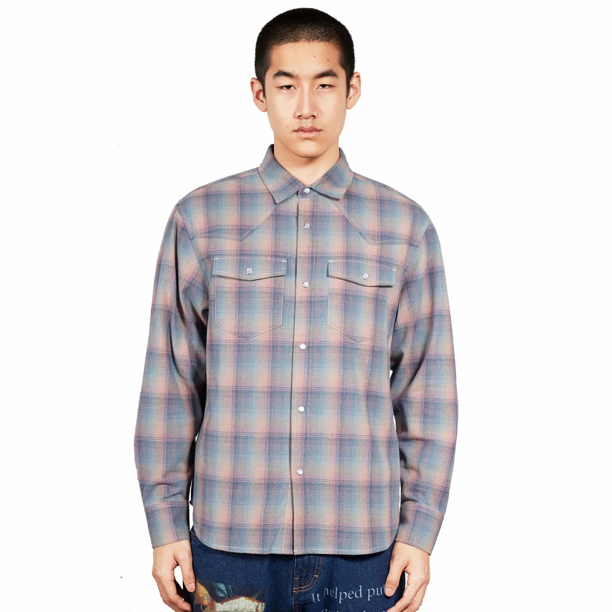 Pleasures Sender Western Button Up Shirt (Pink) - Image 3