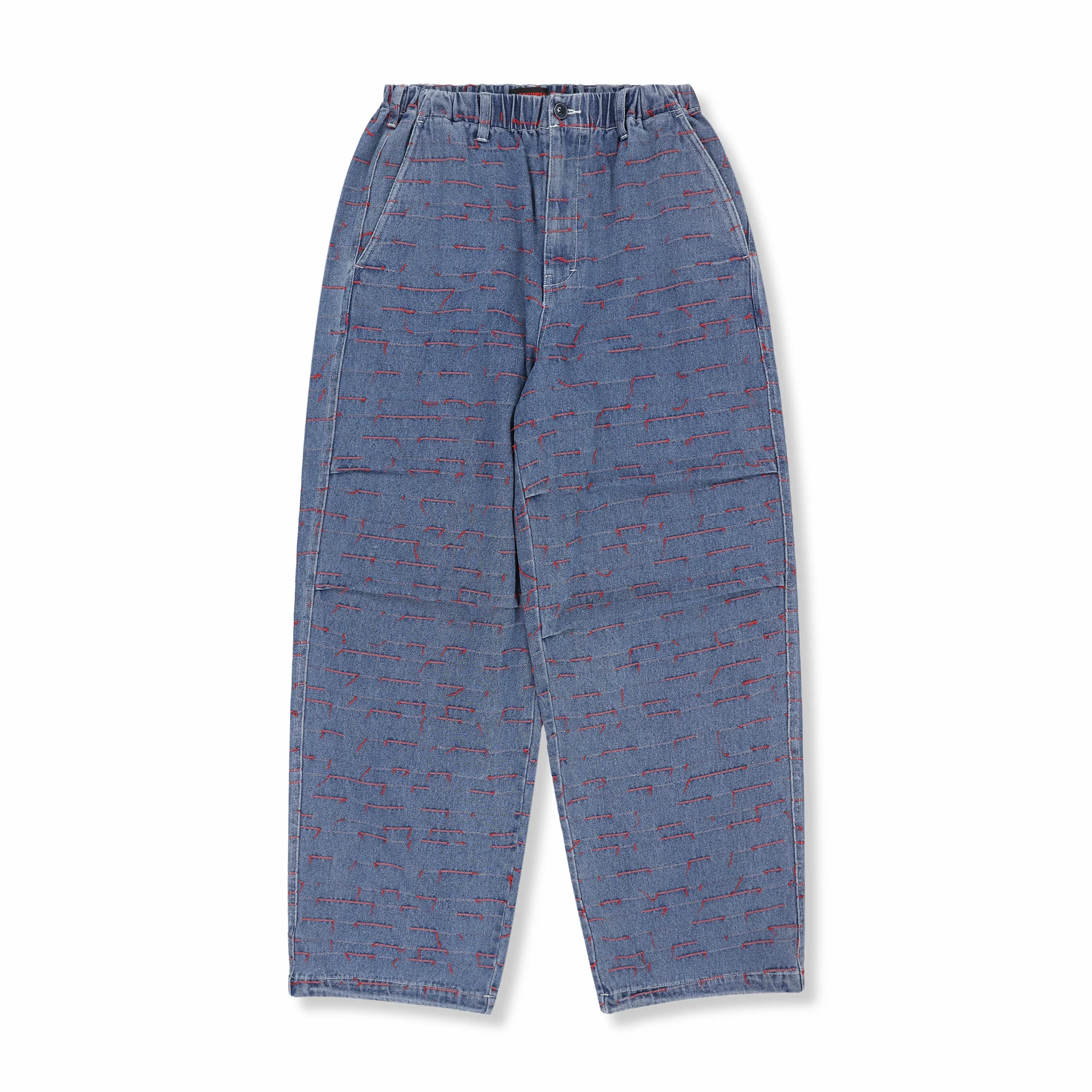 Pleasures Strokes Denim Parachute Pants (Indigo)