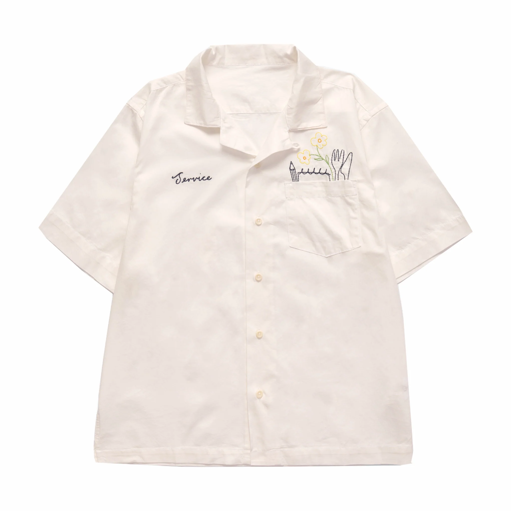 Service Works Light Twill Necessities Short Sleeve Shirt (Off White)